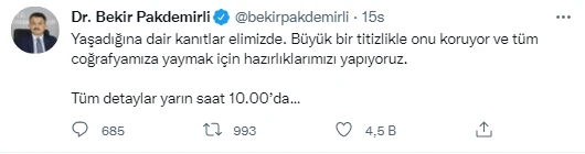 Bakan Pakdemirli'nin paylaşımı merak uyandırmıştı: Evlatlarımıza eksiksiz bir doğa teslim edeceğiz